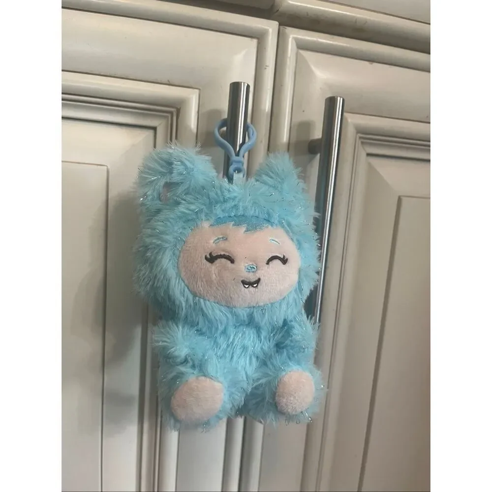 La Babies Sparkle Monster Plush Clip-On Glitter Keychain Stuffed Toy